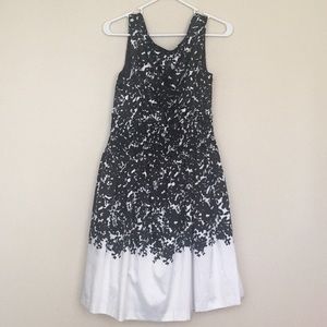 Beautiful black and white cocktail dress.